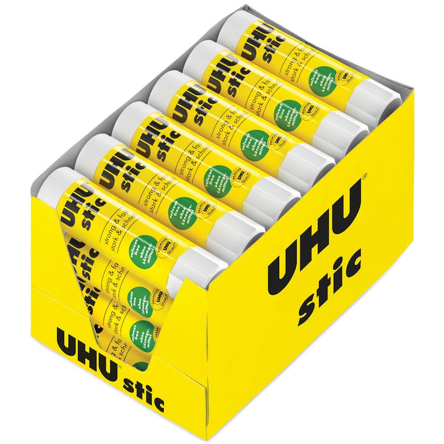 UHU Glue Stick - 0.29 oz - 24 / Box - Clear - Filo CleanTech